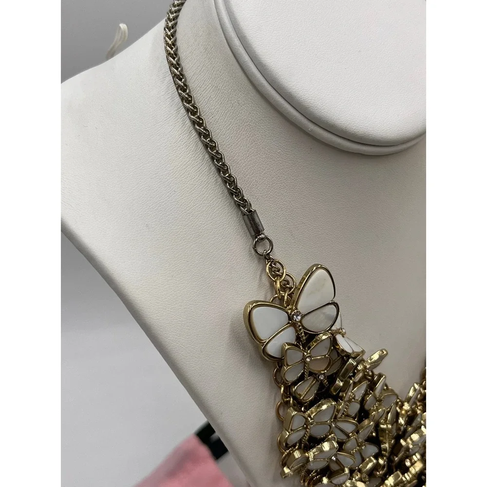 Kate Spade New York Papillon Faux Pearl Inlay Butterfly‎ Bib Statement Necklace